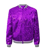 Blouson Bomber Unisexe à Paillettes, Imperméable, Coupe-Vent, Respirant, pour l'Hiver et les Fêtes