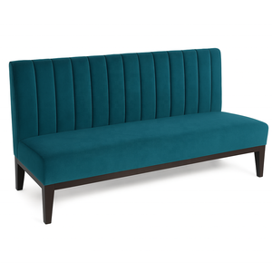 Banquette de restaurant commerciale en velours <span class=keywords><strong>bleu</strong></span>, siège rembourré avec dossier capitonné pour café, bar, hôtel - Product Image 5