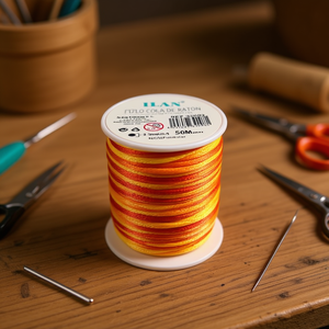 Corda Ilan Rattail 7 N 1.5 Mm 50 M Tinto in Sezioni Giallo Rosso - Product Image 2