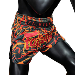 กางเกงคิกบ็อกซิ่ง MMA Fairtex แบบปรับแต่งได้เต็มที่ ดีไซน์ใหม่สำหรับผู้ชาย พิมพ์ลายแบบ Sublimation ผ้าซาติน โพลีเอสเตอร์ 100% รับผลิตแบบ OEM กางเกง Fairtex - Product Image 1