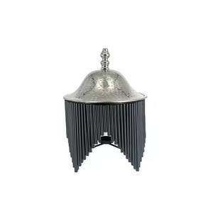 Plat de service élégant en acier inoxydable martelé isotherme avec couvercle en dôme pour buffet, traiteur, cuisine domestique - Product Image 6