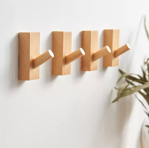 Gancho de Madera Decorativo para Pared, Ganchos para Barandilla, Artesanía, Gancho de Madera Natural Ecológico Más Vendido para Colgar Ropa en la Pared - Product Image 5