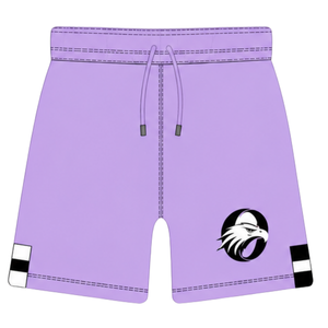 Lavender <b>Black</b> Sublimated <b>Rugby</b> Jersey <b>Shorts</b> Set <b>Short</b> Sleeve Crew Neck Team Uniform Custom Breathable Eco-Friendly Quick Dry - Product Image 5