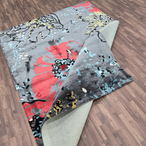 ชุดพรมสุดหรูผ้าคอตตอนถักด้วยมือพร้อมห่วงหลายชั้นแบบตัดด้วยมือดีไซน์ทันสมัยเป็นมิตรกับสิ่งแวดล้อมสำหรับสัตว์เลี้ยงห้องนั่งเล่นดอกไม้ออกแบบได้ตามต้องการ100% - Product Image 1