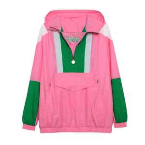 New Style Casual Hooded Waterproof <b>Jacket</b> With Elastic Waist Lightweight Polyester Nylon Anti Bacterial & Eco Friendly - Product Image 4