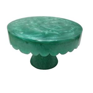 Nouveau support à gâteau moderne bleu ciel sauge et en mélamine, support à gâteau de mariage, piédestal à dessert pour fête, supports à gâteau modernes scandinaves - Product Image 4