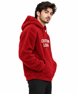 Sudaderas con Capucha de Forro Polar Sherpa Personalizadas OEM/ODM, Mezcla de Poliéster/Algodón, Talla Grande, Ecológicas, Antiarrugas, Antibolitas, Transpirables para Hombre - Product Image 1