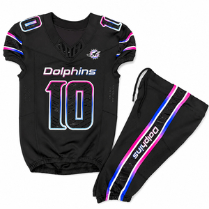 Maillot de football américain léger à faible MOQ, entièrement sublimé, en tissu mesh, pour hommes et jeunes, uniforme d'équipe de sport d'hiver, nom du joueur - Product Image 1