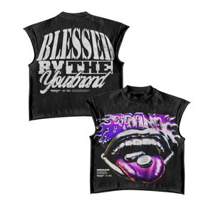 Fabrication en usine de T-shirts courts à manches courtes 100% coton coupe ample, et T-shirts sans manches pour hommes, grammage lourd, impression sérigraphique, faible MOQ - Product Image 4
