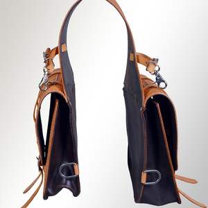 Sacoche en cuir pour selle de cheval western et moto, 100% cuir de buffle, couleur et logo personnalisables, gravé à la main, sculpté à la main, SS - Product Image 3