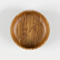 Bol à salade en bois de teck naturel avec repose-cuillère, matériau durable, sans danger pour les aliments, sans peinture ni vernis, halal, personnalisable, cuisine en bois
