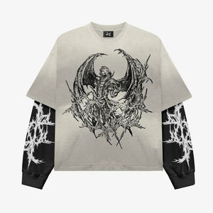 เสื้อยืดแขนสั้นผู้ชายผ้าฝ้าย 100% ซักกรดสองชั้น - Product Image 3