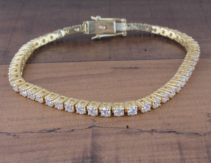 Pulsera de tenis minimalista SHREE JAIPUR SILVER SJSM-2840 al por mayor, de plata de ley 925, hecha a mano, con corte cúbico ovalado, 25 GRM - Product Image 2
