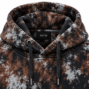 Sweat-shirt à capuche oversize pour femme RITS, imprimé camouflage, en coton tricoté, avec poche avant, style automne, prix de gros avantageux - Product Image 6