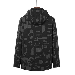 Factory Wholesale Custom Logo Formal Men's Winter Hooded <b>Coat</b> with Stand Collar Cartoon Pattern Waterproof Windproof in Stock - Product Image 5