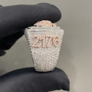 Anillo de Moissanita Iced Out para Jugador de Baloncesto, Joyería de Lujo para Hombre, Estilo Hip Hop, Deportivo y Atrevido - Product Image 4