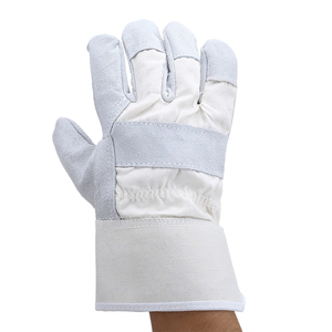 Guantes de seguridad de cuero vacuno serraje para trabajo, guantes de cuero vacuno serraje de alta resistencia, guantes de trabajo. - Product Image 3