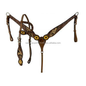 Exclusive Cheetah <b>Paint</b> Cow Leather Western One-Ear Headstall Breast Collar <b>Set</b> Genuine Leather Wholesale Manufacturer Supplier - Product Image 4