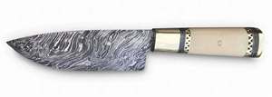 Custom Handmade Damascus Steel Japanese <b>Utility</b> <b>Knife</b> Smooth Camel Bone Handle Brass Bolster - Product Image 5