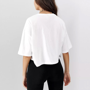 Custom Made Cotton <b>Crop</b> T Shirt For <b>Ladies</b> Plain Blank Design Women Summer Wear <b>Crop</b> Top T Shirts In Bulk Quantity - Product Image 6