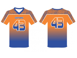 Custom Design American Football <b>Fan</b> Jersey Summer Breathable Quick Dry 100% Polyester Mesh Printed Shirt with Gradient Design - Product Image 3