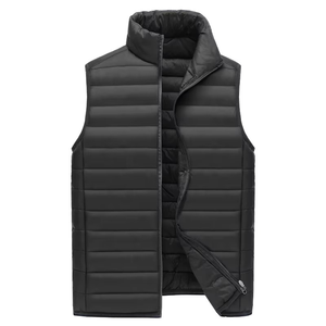 Gilet matelassé d'hiver personnalisé pour homme, veste sans manches chaude et légère, manteau matelassé pour homme - Product Image 1