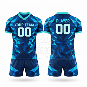Vente en gros de nouveaux maillots de sport pour hommes, imprimés par sublimation, avec shorts, design professionnel - Product Image 2