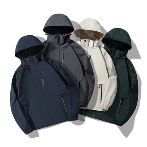 Custom Logo <b>Waterproof</b> Windproof Soft Shell <b>Jacket</b> Hooded Outdoor <b>Waterproof</b> Bomber <b>Jacket</b> for Men - Product Image 4