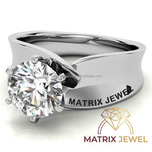 Plata de Ley 925 sólida 2ct corte redondo brillante Cz Diamond Pave Set increíble forma de rosa compromiso anillo de boda para mujer - Product Image 2