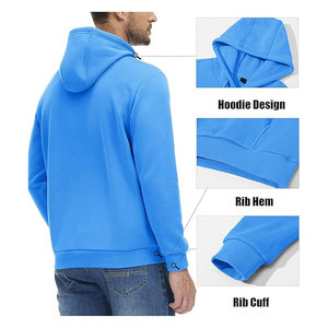 Hooded <b>Mens</b> 100% Cotton Hoodies <b>Pullover</b> Oversized Casual Top Batwing Sleeve Fleece Sweater Heavyweight Streetwear Winter - Product Image 3