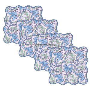 Coloured Cotton Fabric High Quality Low Price Scallop Napkins 100% Cotton Made Premium Quality <b>Table</b> Napkin Indian Customizable - Product Image 5
