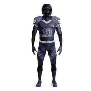 Uniforme de football américain à manches courtes, léger, pour l'entraînement en équipe, vêtements de sport personnalisés pour hommes - Product Image 2