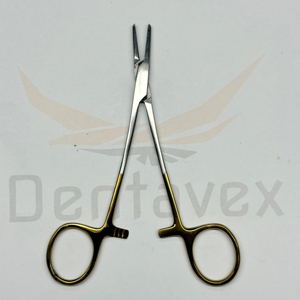 Porte-aiguilles Mayo Hegar en acier inoxydable de qualité médicale, 6 pouces, poignées plaquées or avec inserts en carbure de tungstène pour la chirurgie - Product Image 4