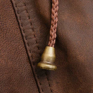 Chaqueta de Cuero Casual para Hombre, Nueva Colección 2026, Estilo Urbano, con Cierre, Impresión Personalizada, Impermeable, Resistente al Viento y Transpirable - Product Image 5