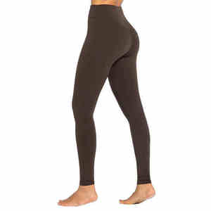 Leggings de sport taille haute extensibles pour femmes en Spandex/Polyester, respirants, sans coutures, longueur intégrale, avec poche latérale - Product Image 2