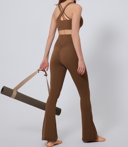 Custom Women's Yoga 2-Piece Set High-Waisted Ankle-Length <b>Leggings</b> Solid Plus Size Quick Dry Tummy <b>Control</b> Side Pockets - Product Image 5