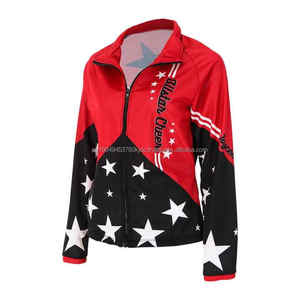 Vêtement de danse d'échauffement personnalisable unisexe pour adultes 2025, qualité supérieure, veste d'équipe de danse de cheerleading en nylon/polyester - Product Image 1