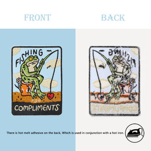Custom Embroidery Patch Wholesale Woven Badge Iron On Sew On Applique Personalized Embroidered Patches for Clothing Caps <b>Jackets</b> - Product Image 2