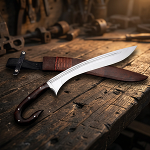 Hermosa Funda de Cuero para Cuchillo de Caza y Camping Hecha a Mano, Espada de Juguete, Regalo Ideal - Product Image 1