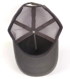 Gorra de Béisbol Deportiva Personalizada OEM de Pakistán, 100% Algodón, Impermeable, Transpirable, Unisex, Gris Oscuro, con Malla - Product Image 5