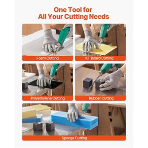 Couteau à mousse électrique 200W, réglable 122-932°F, pour polystyrène, avec lames de coupe de 6 et 8 pouces - Product Image 4