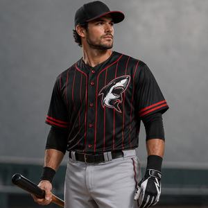 Uniforme de Béisbol Corto de Poliéster Transpirable de Última Moda y Alta Demanda, Tallas Grandes, Color Personalizado, Servicio OEM - Product Image 3
