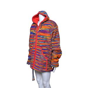 Hiver Multicolor patch travail confortable avec fermeture à glissière laine styliste Hoodies WJ 0114 - Product Image 1