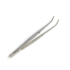 Pinces à pansements à baïonnette droites et courbées en acier inoxydable, pinces chirurgicales à pointe dentelée, instrument de précision ORL - Product Image 3
