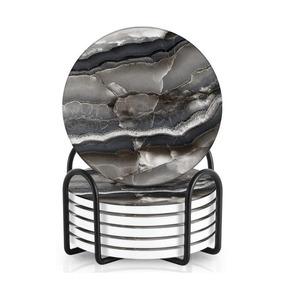 Posavasos de Mármol en Oferta para Protección de Mesas, Juego de Posavasos de Piedra Natural para Tazas de Café, Té, Vasos y Botellas - Product Image 2