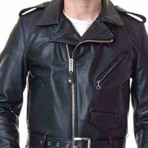 Chaqueta de Cuero Negra Clásica para Hombre, Chaqueta de Motociclista de Cuero Vacuno Auténtico con Cierre de Cremallera y Bolsillos Elegantes - Product Image 6