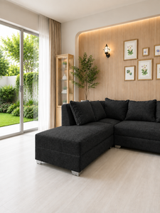 Modern Square Union Black Sectional <b>Sofa</b> <b>Set</b> Stainless Steel Legs <b>Cushion</b> Back Living Room Hotel Villa Big Size Emerald <b>Sofa</b> - Product Image 4