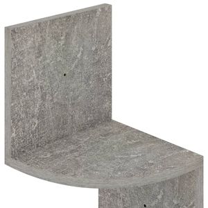 Étagère d'angle murale en bois d'ingénierie gris béton, taille moyenne - Product Image 6