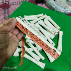 Flûte artisanale en os de buffle blanc, instrument de musique naturellement sculpté pour collectionneurs et musiciens à prix avantageux - Product Image 3