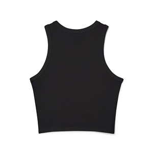 Débardeur côtelé en maille pour femme, imprimé personnalisé, dos nageur, col rond, style décontracté - Product Image 4